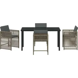 vidaXL Gartenmöbel-Set 5-tlg. Grau