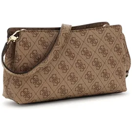GUESS Umhängetasche Katya Crossbody Top Zip Latte Logo