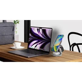 CubeNest S312 Pro Spacegrau kabelloses Magsafe-kompatibles Ladegerät 3in1 mit MagSafe Unterstützung