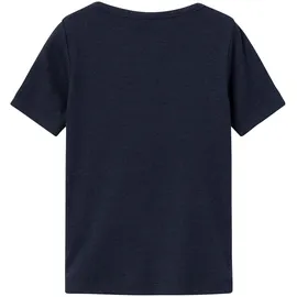 NAME IT Kurzarmshirt "NMMKAB TOP NOOS", Jungen, Gr. 92, blau (schwarz sapphir), Feinripp, Obermaterial: 57% Baumwolle, 38% Modal, 5% Elasthan, unifarben, regular fit normal, Rundhals, abgesteppte Kante, Shirts, Baumwollmischung, kurze Knopfleiste