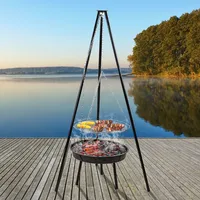 DEMA Dreibein Grill Schwenkgrill Camping Dreibeingrill 50x165 cm