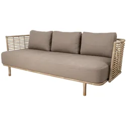 Cane-line - Sense Outdoor Sofa, 3-Sitzer, natur / taupe