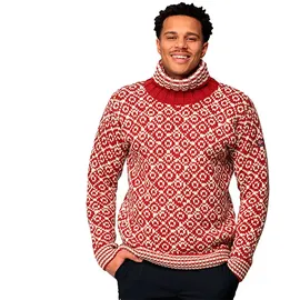 Devold of Norway Svalbard Wool High Neck Hindberry / Offwhite XS