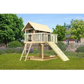 Karibu Spielhaus Fidel 1,5 m Terragrau