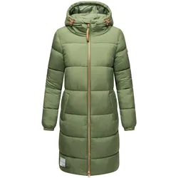 MARIKOO Damen Winter Steppmantel Stepp Jacke Mantel Parka warm mit Kapuze Nomadiaa