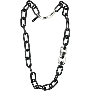 COLLEZIONE ALESSANDRO Lange Kette Polly " in schwarz-silber | Gr.: onesize