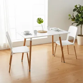 Relaxdays Esszimmertisch 110 x 75 x 70 cm weiß/natur