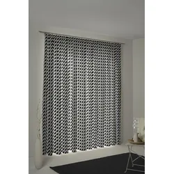 Vorhang ADAM "Circles" Gr. 2, grau (dunkelgrau, hellgrau, schwarz), B:145cm H:175cm, Jacquard, Baumwolle (Bio-Baumwolle), Gardinen, nachhaltig