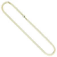 Schmuck Krone Goldkette 4,9mm Panzerkette aus 333 Gelbgold 50cm, Gold 333 goldfarben
