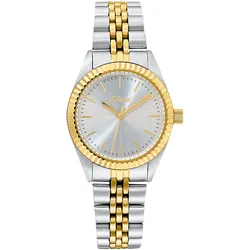 s.Oliver Damen Armbanduhr 2033526 Edelstahl teil-gelbgold IP