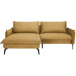 switch Ecksofa aus Mikrofaser Glossy , gelb , Maße (cm): B: 225 H: 100 T: 175