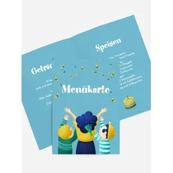 Menükarten für Ihr Fest selbst gestalten mit Spruch und Fotos im Onlinedesigner bei Meine-Kartenmanufaktur.de
