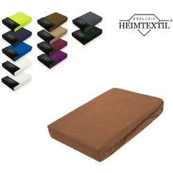 EXKLUSIV HEIMTEXTIL Frottee Spannbettlaken Premium Marke 120 x 200 cm Nougat