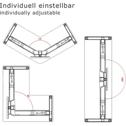 Albatros LIFT L7W Gestell für Eckschreibtisch Höhenverstellbar Elektrisch weiß - Winkelschreibtisch Memoryfunktion, Kindersicherung