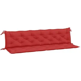 vidaXL Bankauflage 200 x 50 x 7 cm rot 2 St.