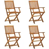 vidaXL Gartenstuhl 54 x 57 x 91 cm akazie/braun 4 St. klappbar 46338