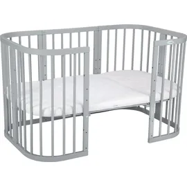 Waldin 7in1 mit Matratze, Grau - Grau