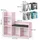 Vicco Kinderregal Luigi 107,2 x 88,6 cm rosa mit 2 Faltboxen grau