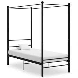 vidaXL Himmelbett 90 x 200 cm Schwarz
