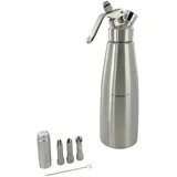 METRO Professional Sahnespender 1L, Edelstahl, Ø 9.3 x 32.3 cm, silber