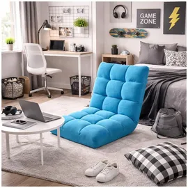 Hti-Living Relaxsessel Polyester 55 x 110 x 150 cm Türkis/Blau