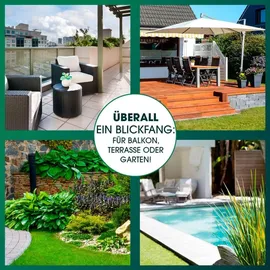 EasyMaxx Solarleuchte Kunststoff 40 cm x 40 cm x 37 cm 2er Set weiß