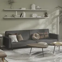 Devenirriche - Vidaxl Schlafsofa 2-sitzer Dunkelgrau Samt
