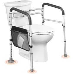 VEVOR Sicherheitsgeländer Toilettenbügel Aufstehhilfe Verstellbar 62-77cm