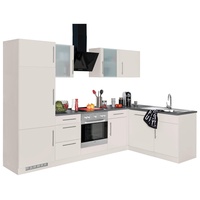 wiho Küchen Winkelküche »Cali«, mit E-Geräten, Stellbreite 280 x 170 cm beige