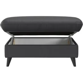 Cotta Stauraumhocker Pike Leder 102 x 45 x 0 cm Schwarz