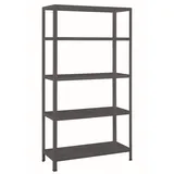 SCHULTE Regalwelt Grundregal Metall 190 cm x 100 cm x 45 cm schwarz