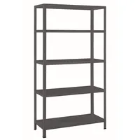 SCHULTE Regalwelt Grundregal Metall 190 cm x 100 cm x 45 cm schwarz