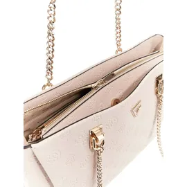 GUESS Schultertasche Tisha 3 Compartment Tote Stone Logo