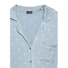 VIVANCE DREAMS Damen Umstandsnachthemd hellblau-gemustert Gr.36/38