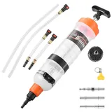 Vevor Ölabsaugpumpe 1,5 L, Manuelle Ölabsaugspritze, Ölwechselspritze mit Schlauch & Verlängerungsrohren für Ölwechsel, Absaugpumpe für Rasenmäher, Autos, Schiffe, Golfwagen & Motorräder
