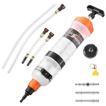 Vevor Ölabsaugpumpe 1,5 L, Manuelle Ölabsaugspritze, Ölwechselspritze mit Schlauch & Verlängerungsrohren für Ölwechsel, Absaugpumpe für Rasenmäher, Autos, Schiffe, Golfwagen & Motorräder