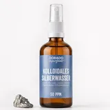Kolloidales Silber Spray 50 ppm – 100 ml Silberwasser, Braunglasflasche, Premium Qualität – Dorado Superfoods®