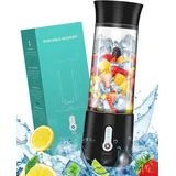 Tragbarer Mixer, Mixer Smoothie Maker mit 6 Klingenm, 500ml Smoothie Maker To Go, Typ-C Portable Blender, 150W Stark und Mächtig Mixer To Go Kleine Mixer für Smoothies und Shakes