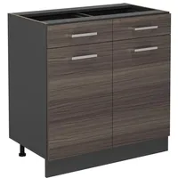 Vicco Schubladenschrank R-Line 80 x 46 x 81,6 cm Grau