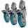 walimex pro pro 23094 Stativrollen Pro 7525 3er-Set 75mm (Stativfuss), Stativ Zubehör, Schwarz