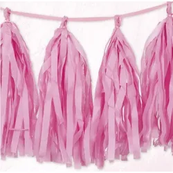 Fransen Girlande pink