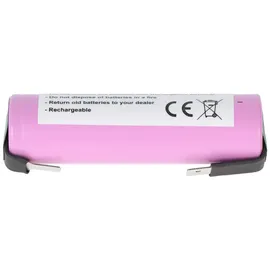 AccuCell Li-ion Akku 18650 mit Lötfahnen für Garten Akku-Werkzeuge Li-ion, 3,7V, 2600mAh, 9,6Wh