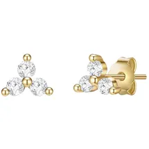 Lulu & Jane Ohrstecker-Set AV220 goldfarben weiß Messing 4,5