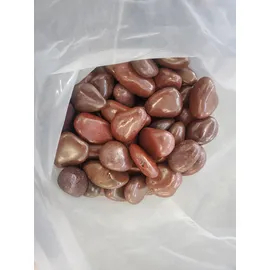 Aquagart Polierter Kiesel Flusskiesel 100 kg rot