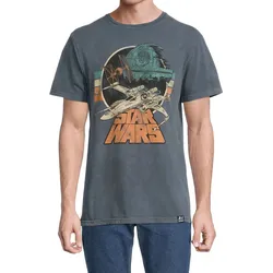 RE:COVERED X STAR WARS Herren T-Shirt mit Todesstern Print Alltags-Shirt Baumwoll-Shirt Kurzarm-Shirt PCSTW2047-2 Grau - XXL