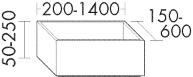 Burgbad Sockel Sys30 PG2 Echo 75-200x200-1400x150-600 Graphit Softmatt, SOAH999F3963 SOAH999F3963