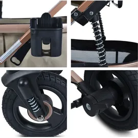 Moni Kinderwagen Gigi Babywanne umbaubar Sportsitz Wickeltasche Getränkehalter rosa