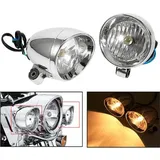 2 Stück Motorrad-retro-led-scheinwerfer, Zusatzscheinwerfer, Nebelscheinwerfer, Universal, Motoren, Teile & Zubehör, Motorradteile, Scheinwerferbaugruppen
