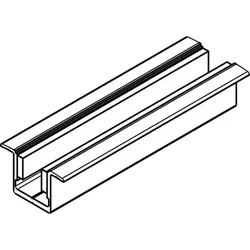 Bodenführung durchgehend für Glas 12mm