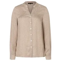 More & More Viskosebluse in circle twotone print beige